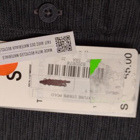 NWT Adidas Men's Charcoal Polo Shirt Size Small - Picture 5 of 10